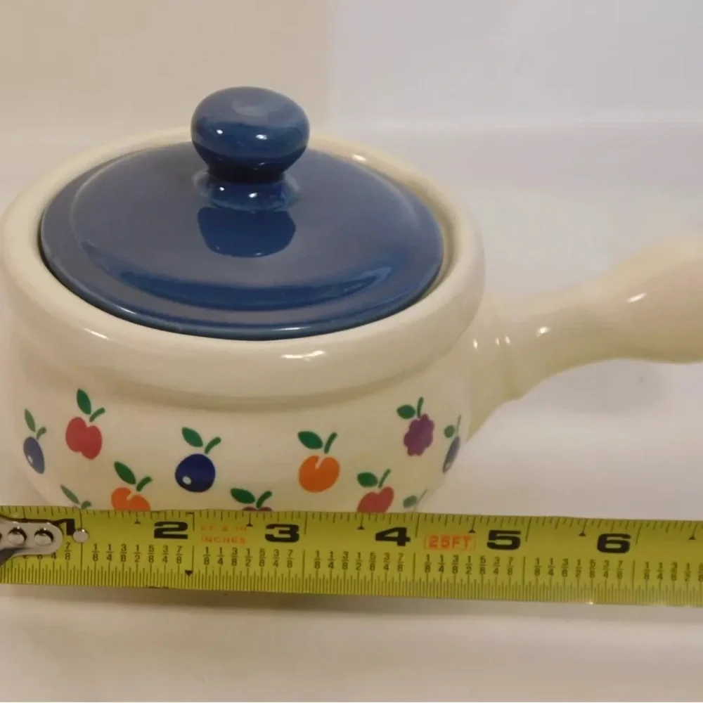 Vintage New Aventure ORCHARD Crock mid century 1984 RARE- Set of 4 pieces